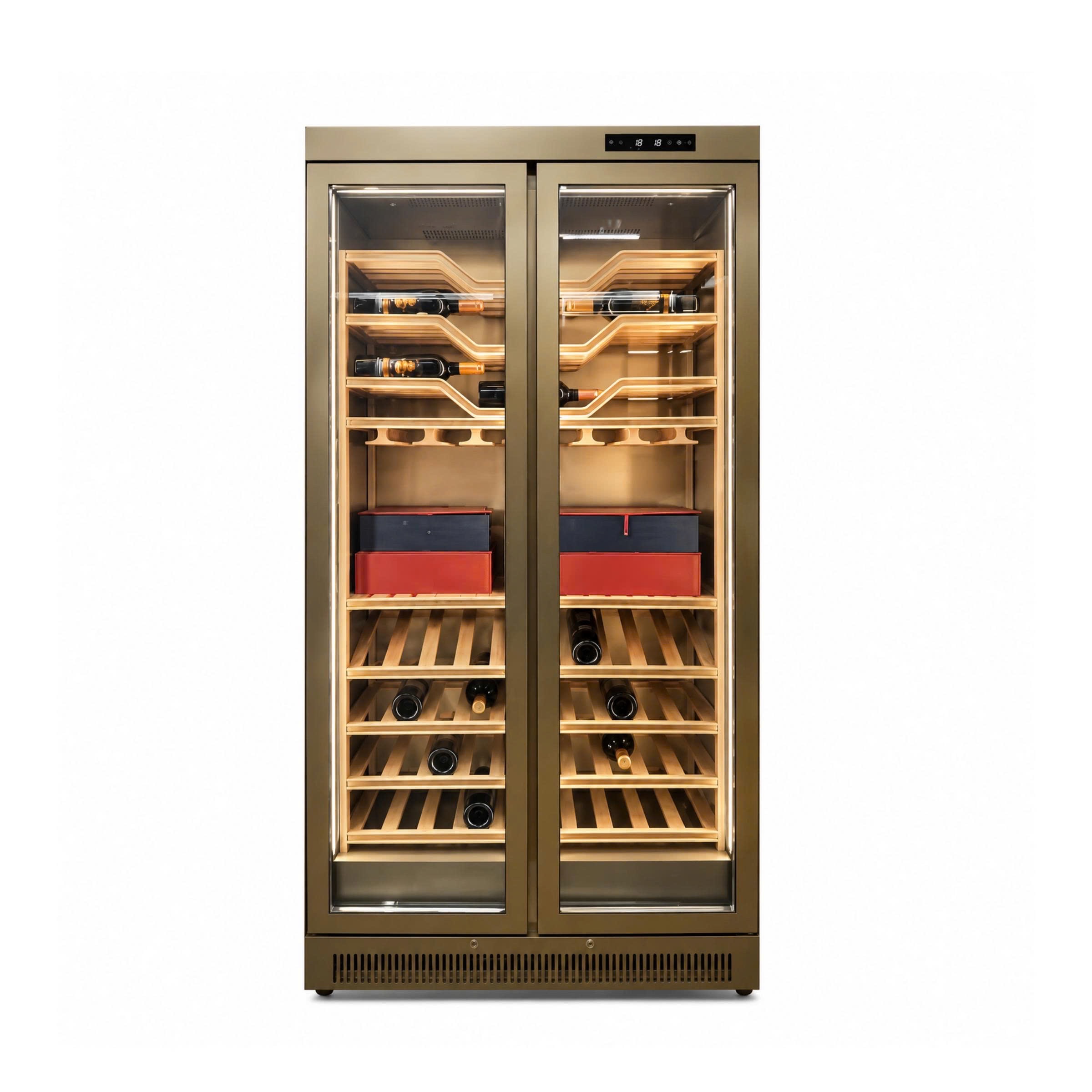 Munchen Olympus Series MSW690G ( Monolithic Steel - Tủ bảo quản thiết kế thép nguyên khối Golden SS )